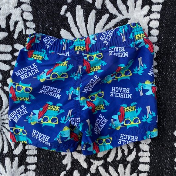 <3/$20> Old Navy Muscle Beach Cat Swim Trunks 0-3 - Picture 4 of 4